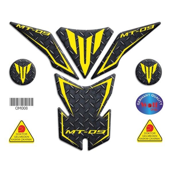 YAMAHA MT09 2013 - 2018 UYUMLU TANKPAD 008