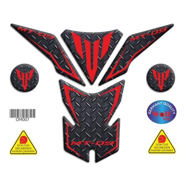 YAMAHA MT09 2013 - 2018 UYUMLU TANKPAD 007