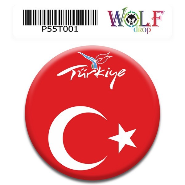 Bayrak 5 cm Tekli Damla Etiket 001