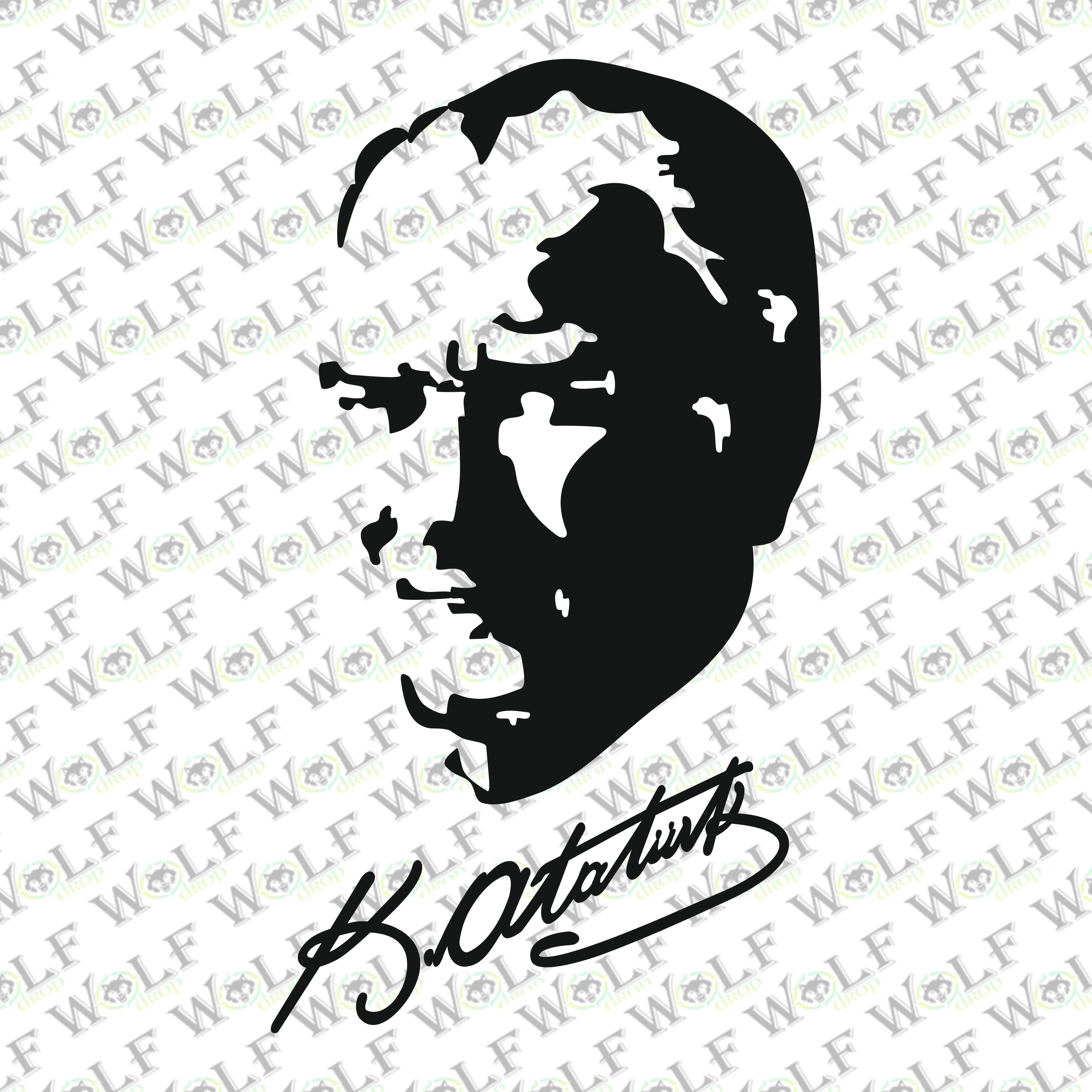 Transferli Atatürk Portre Sticker 001