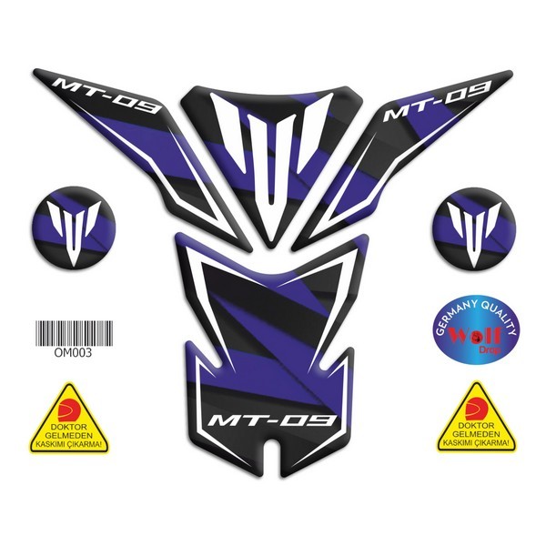 YAMAHA MT09 2013 - 2018 UYUMLU TANKPAD 003