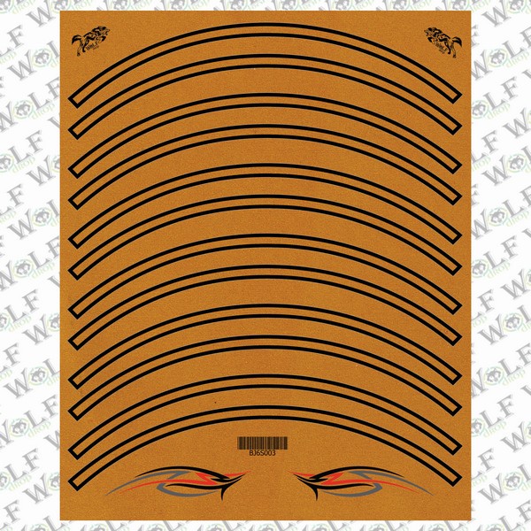 Reflektörlü Jant Şeridi (Sarı Zemin Folyo) Scuter 002 - BJ6S003