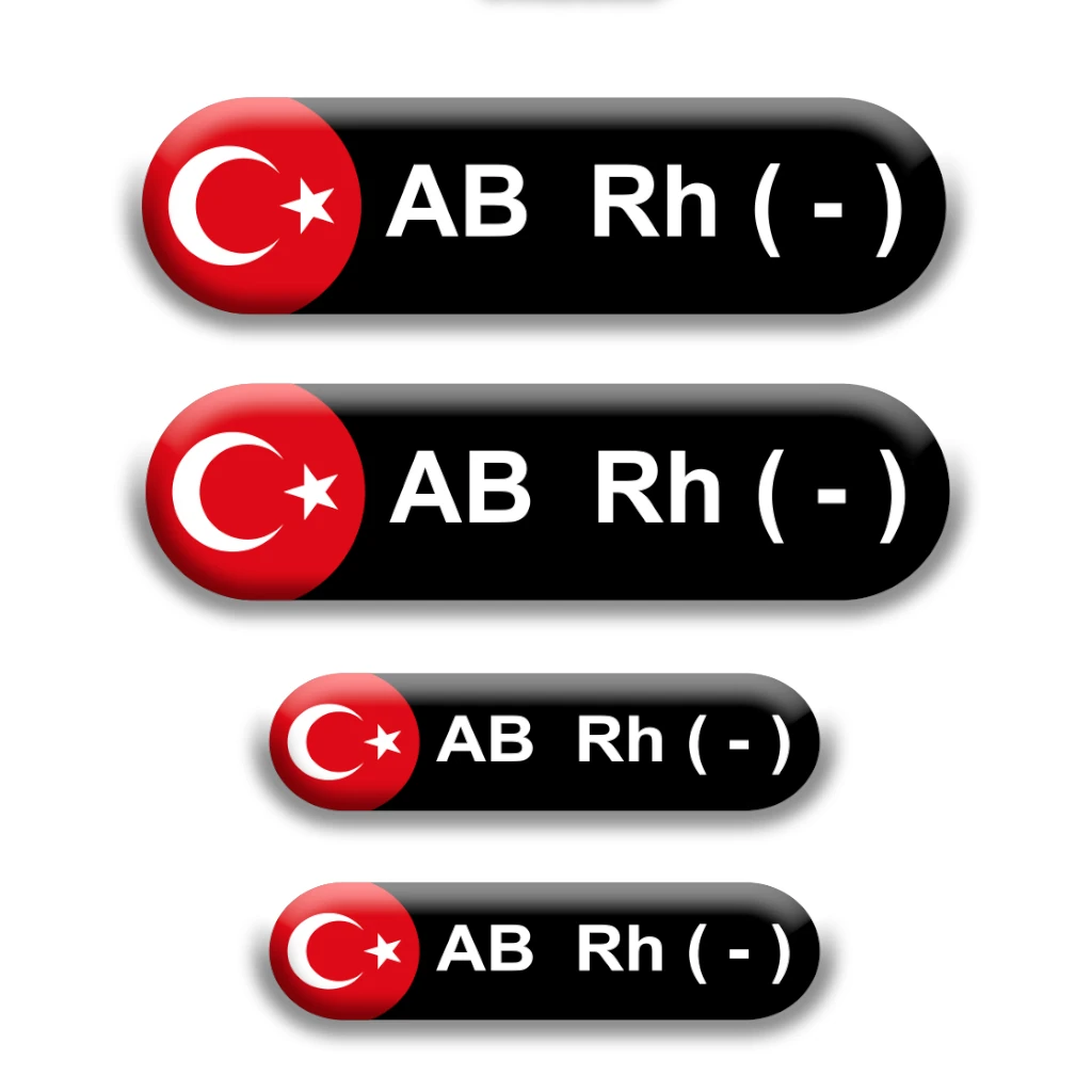 Kan Gurubu Oval Shape  - AB- Siyah