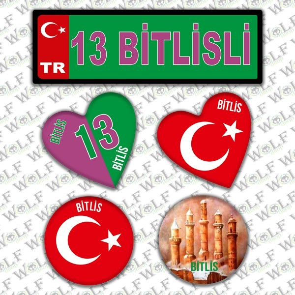 İllere Özel Damla Etiket  ( 13 Bitlisli )