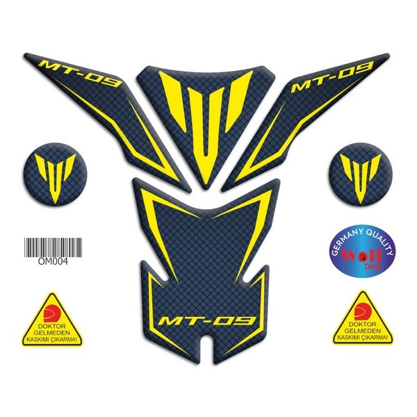 YAMAHA MT09 2013 - 2018 UYUMLU TANKPAD 004