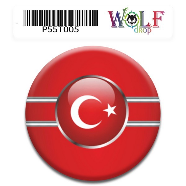 Bayrak 5 cm Tekli Damla Etiket 005