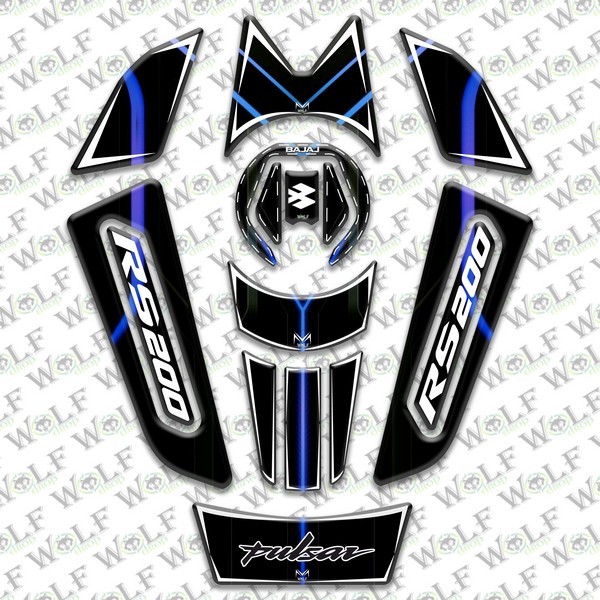 Bajaj Pulsar Rs 200 Tankpad Damla Etiket  - B51T007