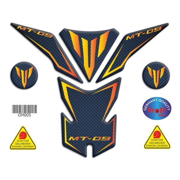 YAMAHA MT09 2013 - 2018 UYUMLU TANKPAD 005