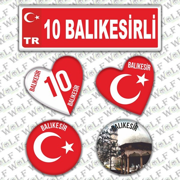 İllere Özel Damla Etiket  ( 10 Balıkesirli )