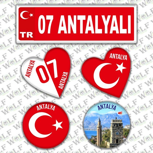 İllere Özel Damla Etiket  ( 07 Antalyalı )