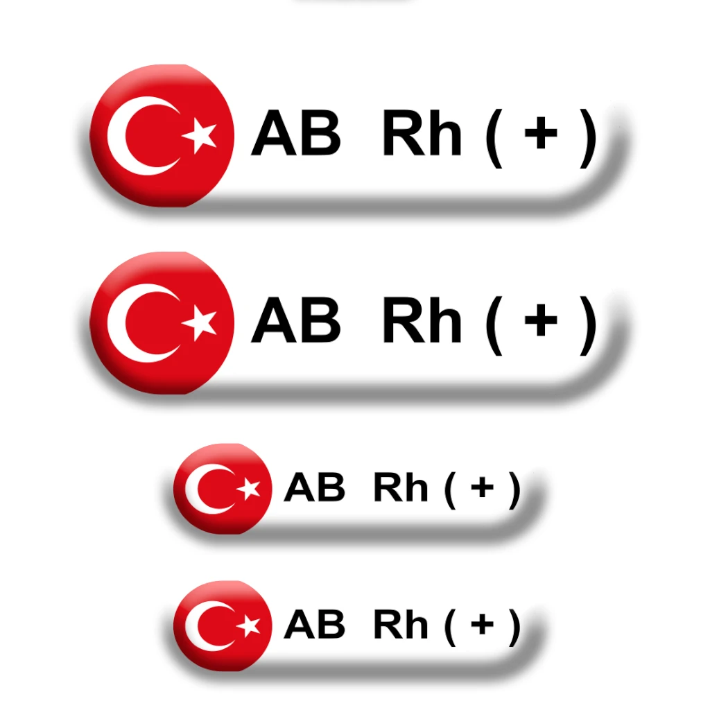 Kan Gurubu Oval Shape  - AB+ Beyaz