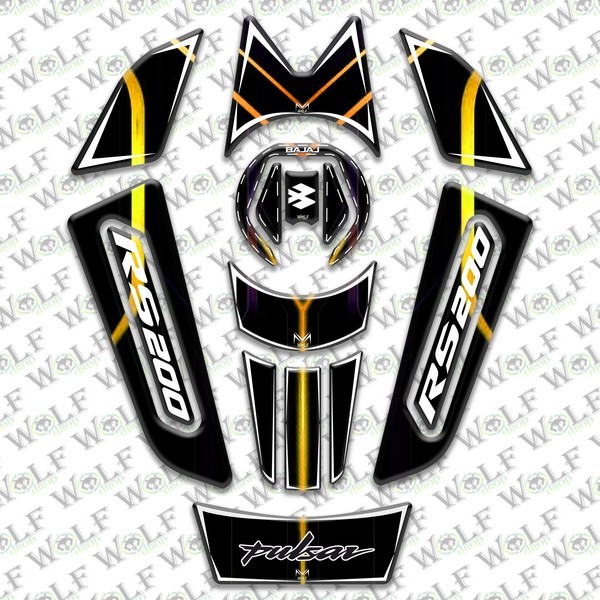 Bajaj Pulsar Rs 200 Tankpad Damla Etiket  - B51T009