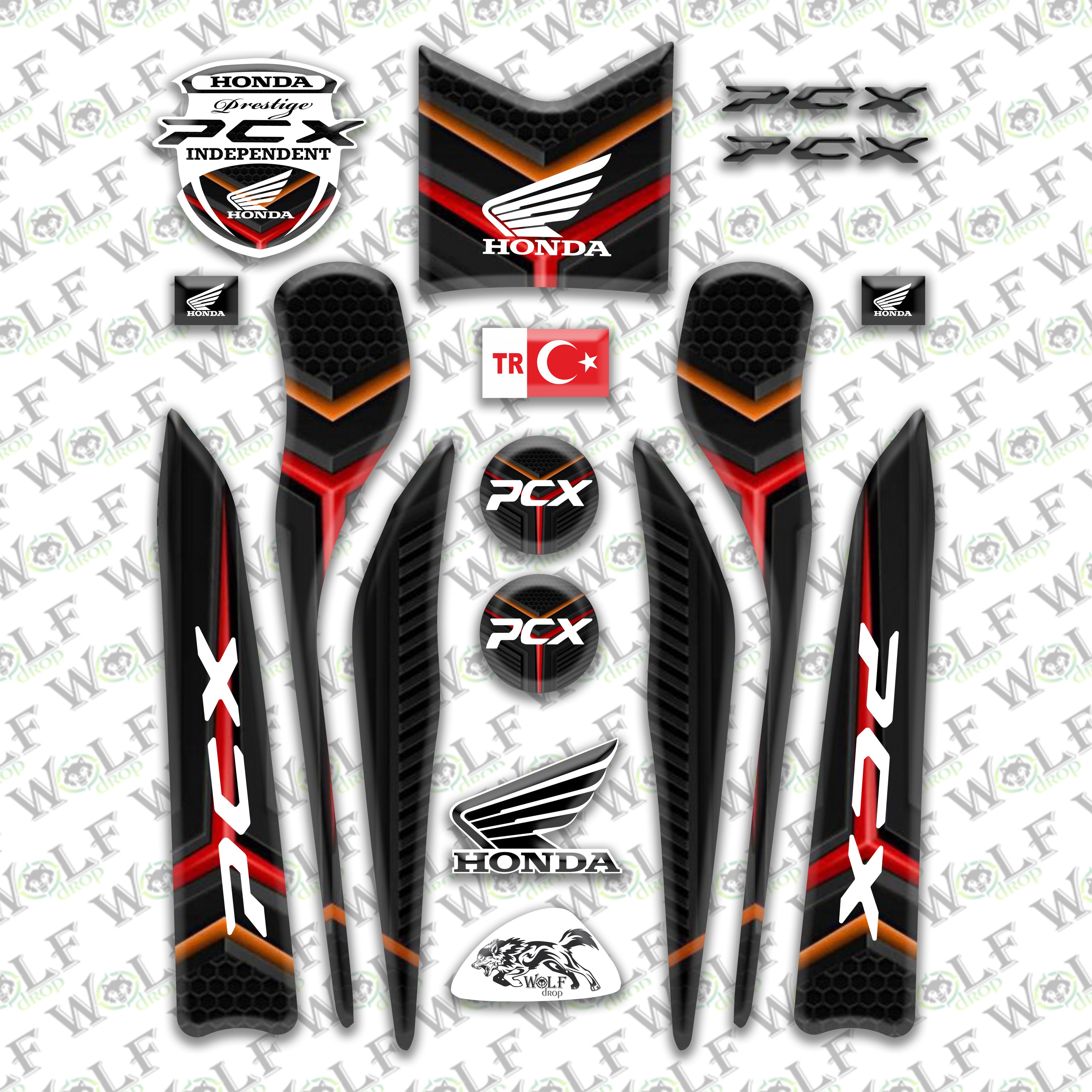 HONDA PCX 2021 - 2024 UYUMLU 42 PARÇA FULL SET 005