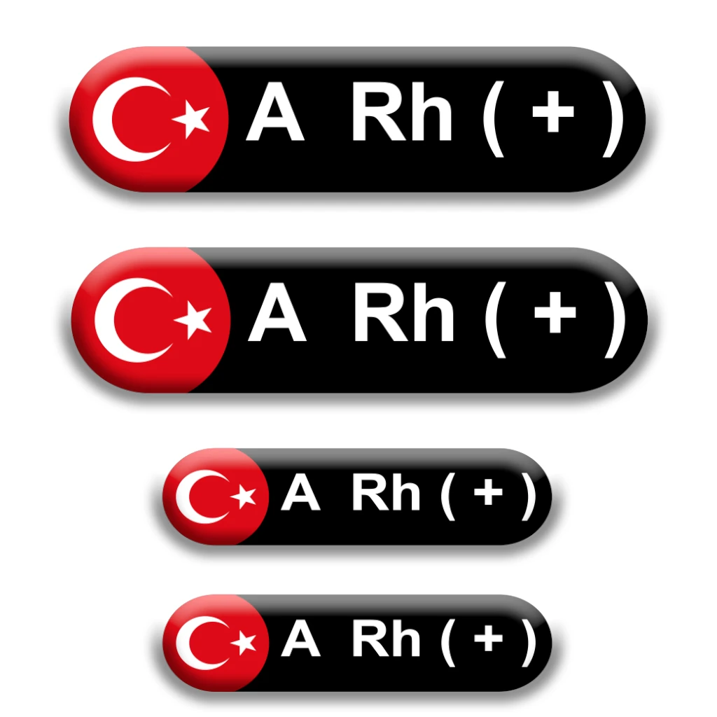 Kan Gurubu Oval Shape  - A+ Siyah