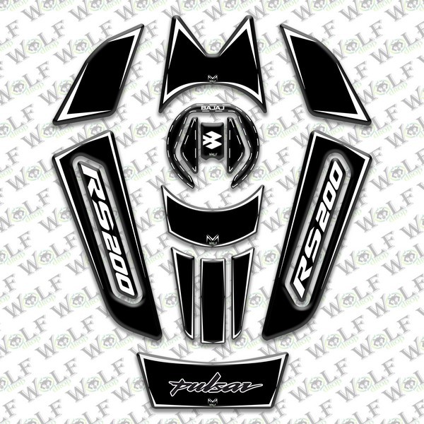 Bajaj Pulsar Rs 200 Tankpad Damla Etiket  - B51T001