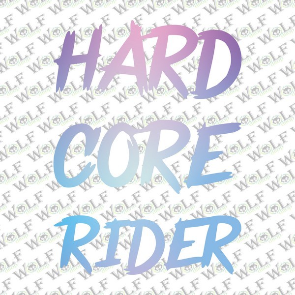 Transfer A4 Yazı Hard Core Rider  - hologram