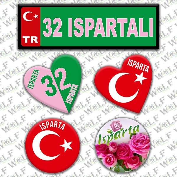 İllere Özel Damla Etiket  ( 32 Ispartalı )