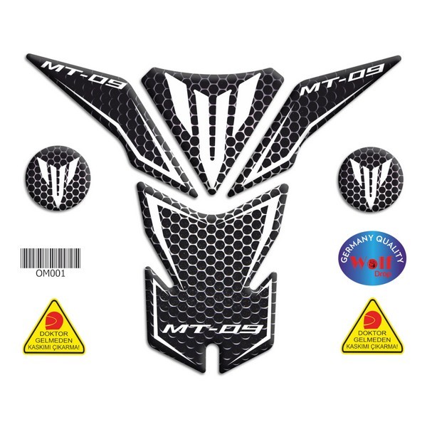 YAMAHA MT09 2013 - 2018 UYUMLU TANKPAD 001