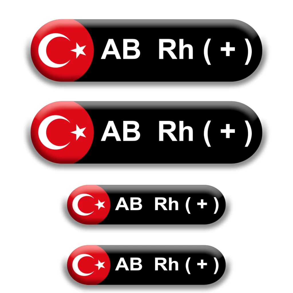Kan Gurubu Oval Shape  - AB+ Siyah