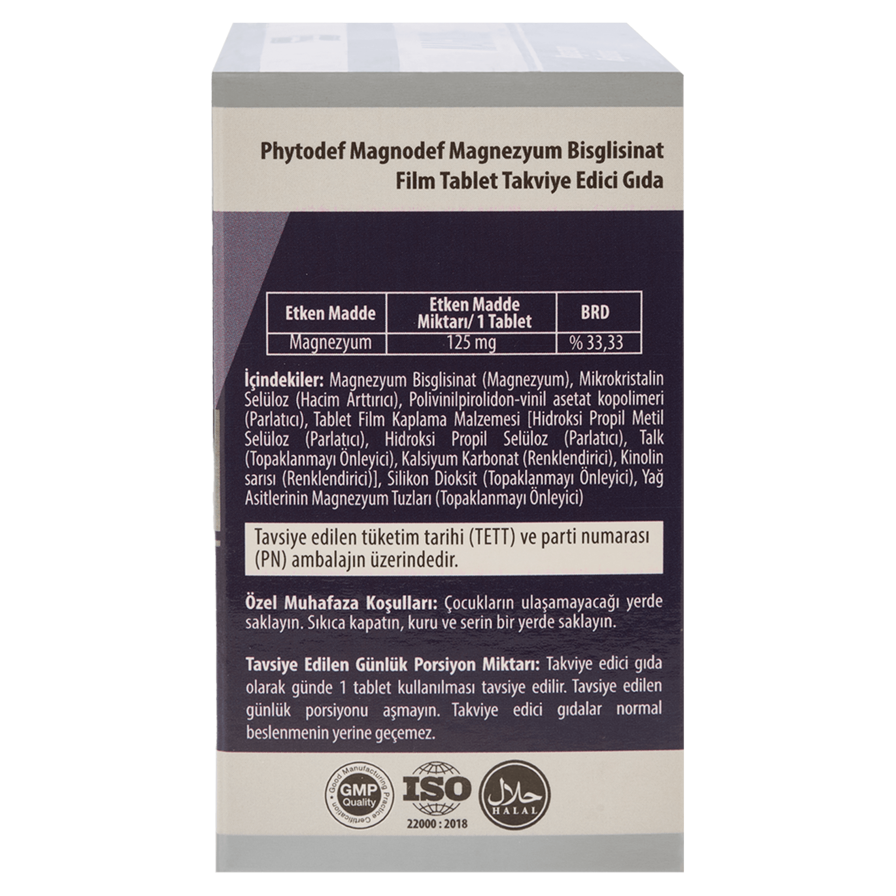 Magnodef Magnezyum Bisglisinat - 30 Tablet