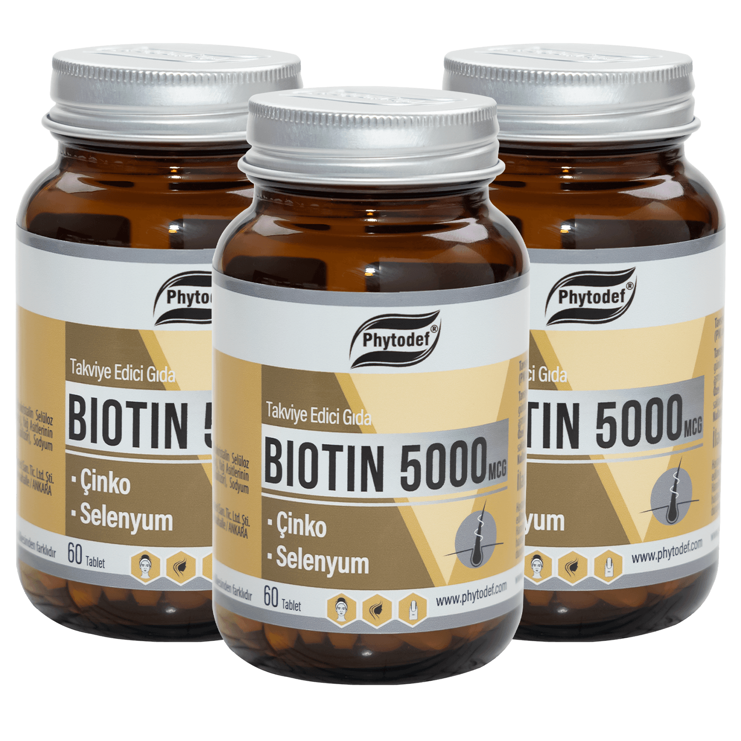 Biotin 5000 mcg - 60 Tablet X 3 Adet