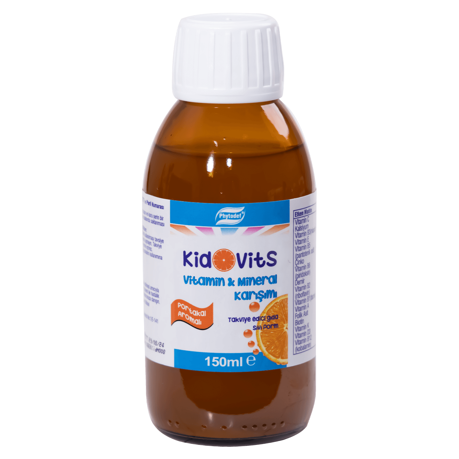 Kidovits Vitamin & Mineral Karışımı - 150 ml (Portakal Aromalı)