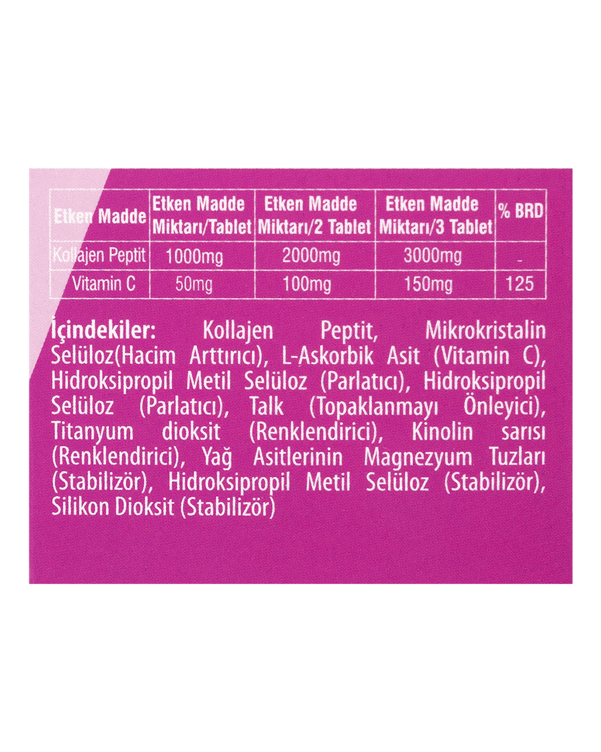 Kolajen + Vitamin C - 60 Tablet