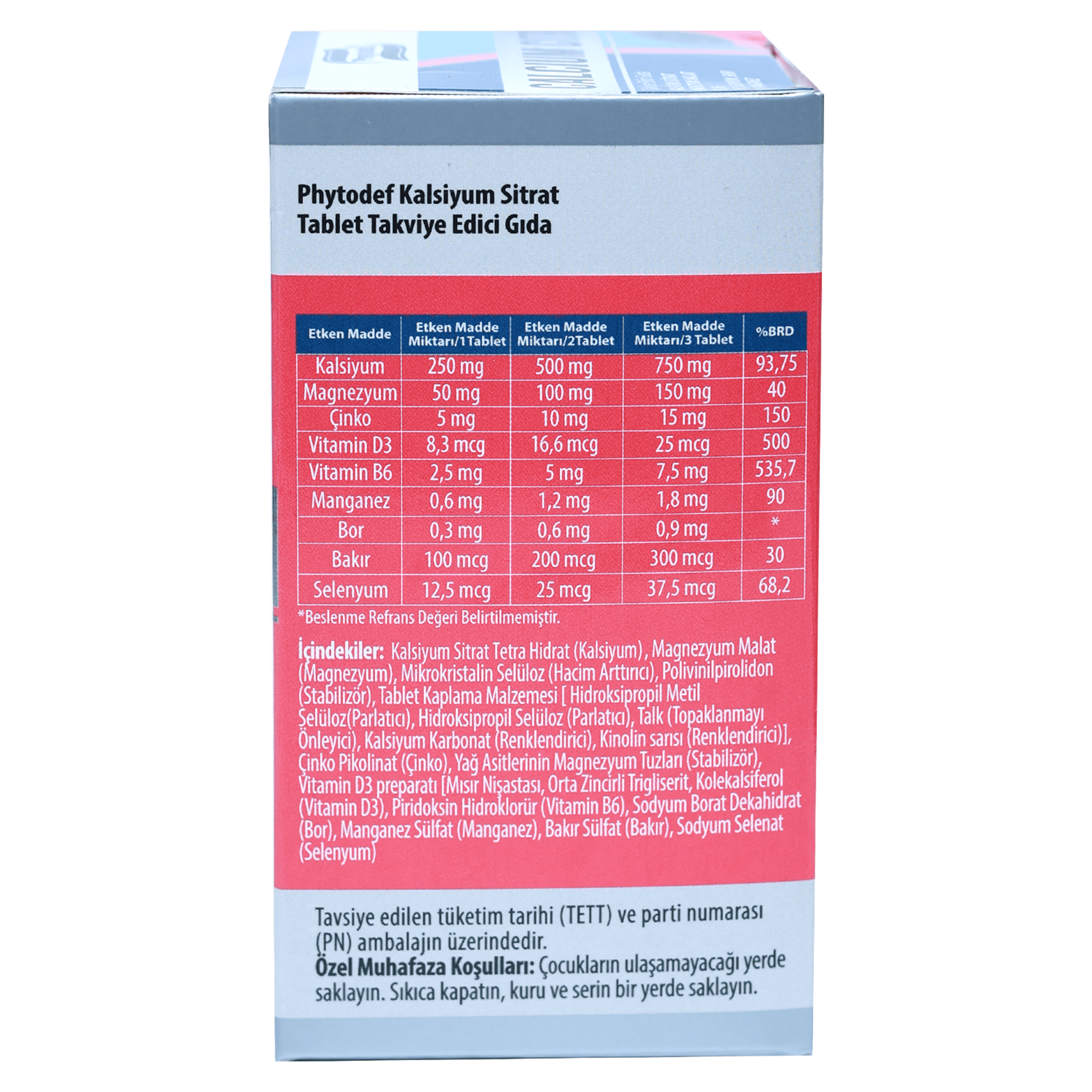 Calcium Citrate (Kalsiyum Sitrat) 60 Film Tablet