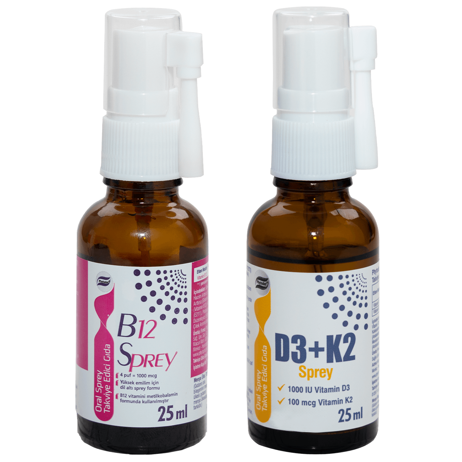 D3 + K2 Sprey - 25 ml & Vitamin B12 Sprey - 25 ml (Çilek Aromalı)