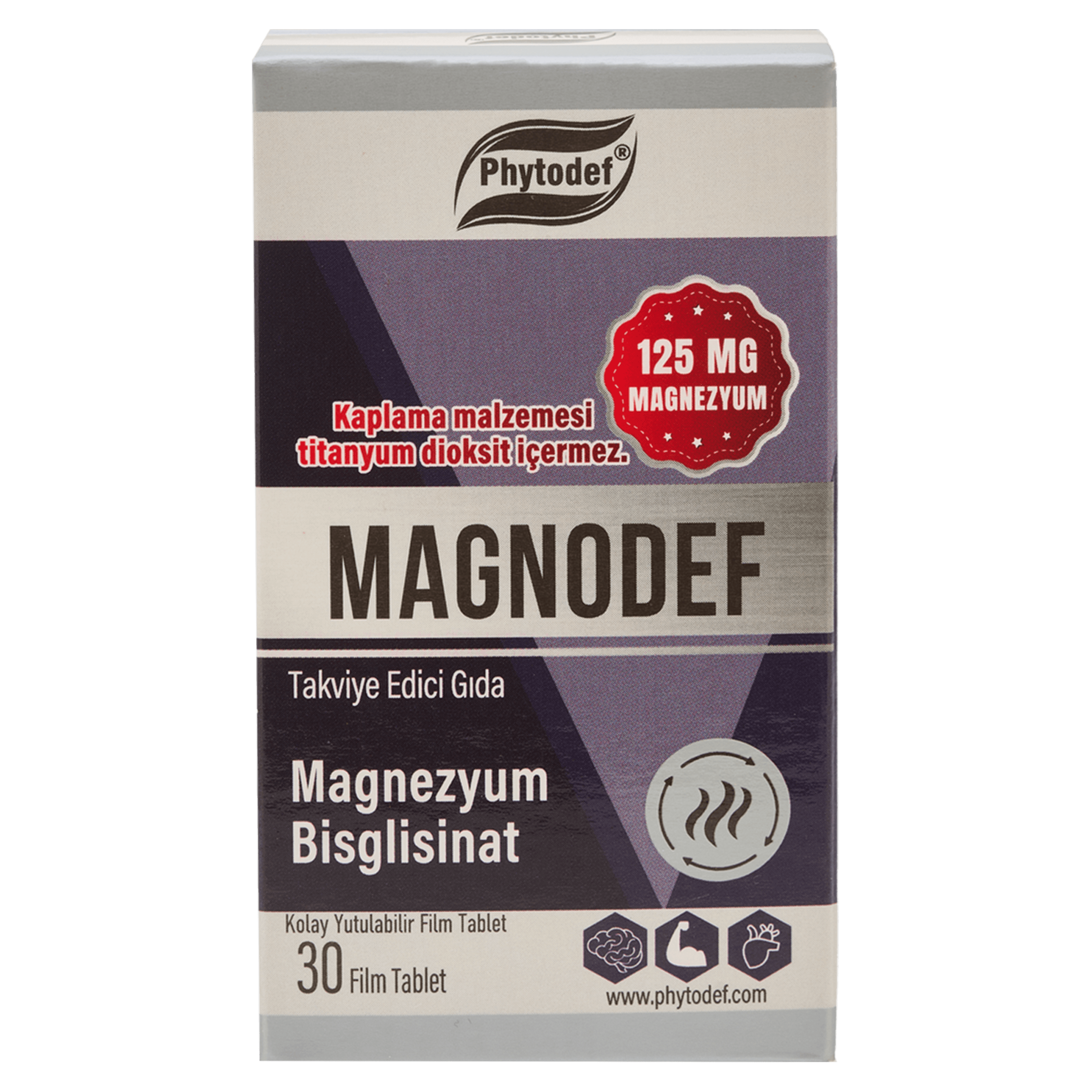 Magnodef Magnezyum Bisglisinat - 30 Tablet