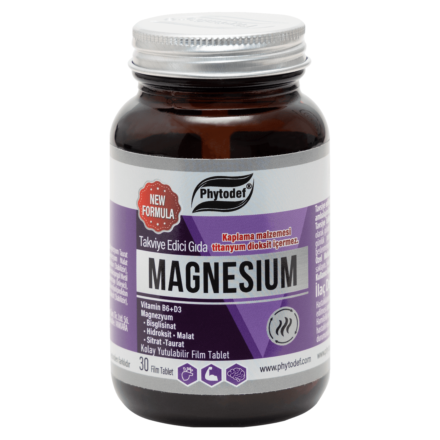 Magnezyum + Vitamin B6 + D3 - 30 Tablet