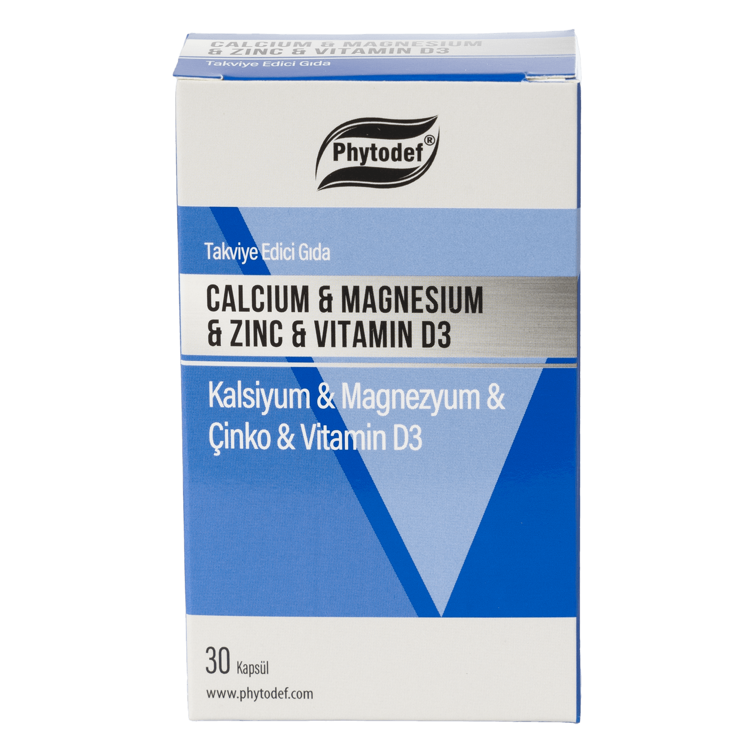 Kalsiyum + Magnezyum + Çinko + Vitamin D - 30 Kapsül