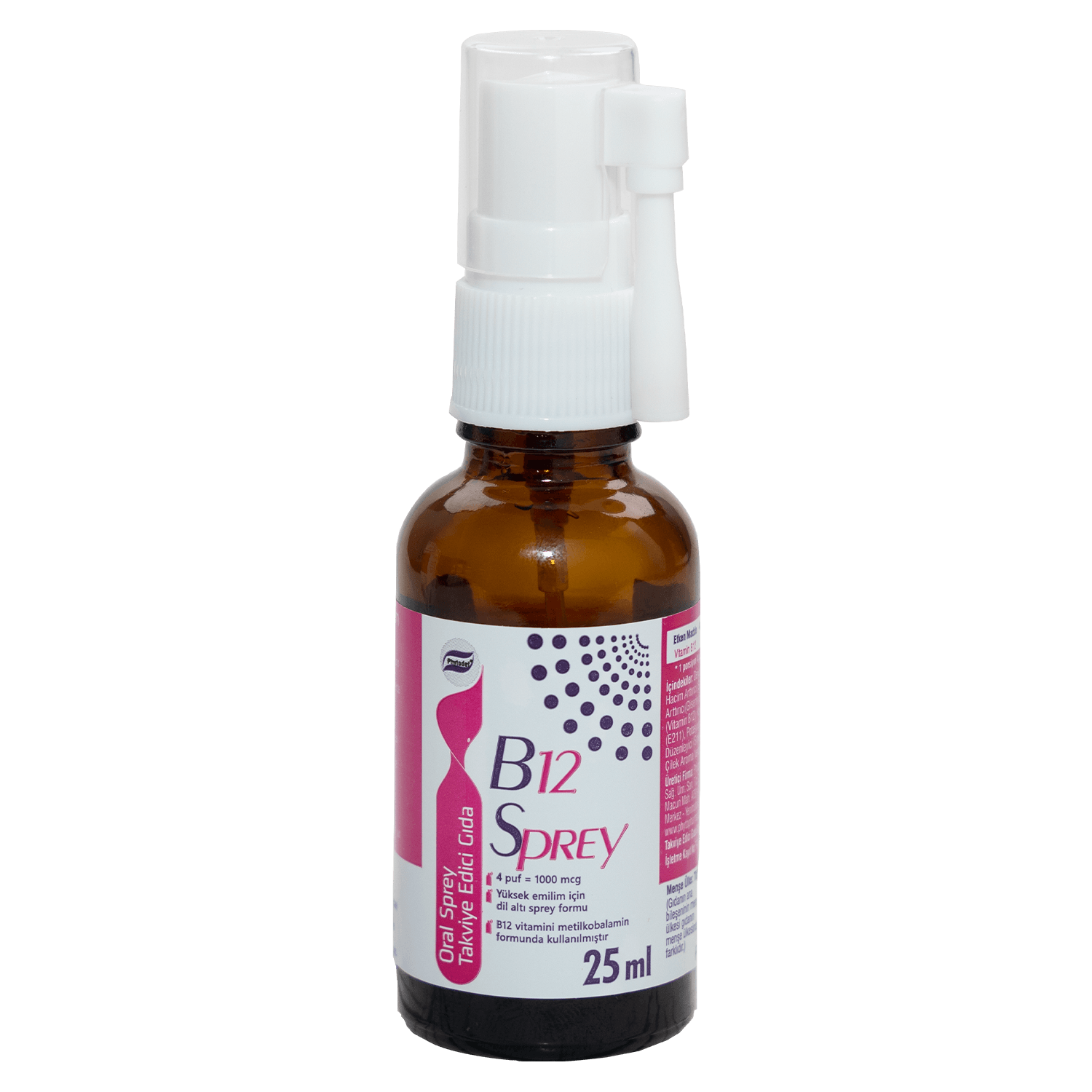 Vitamin B12 Sprey - 25 ml (Çilek Aromalı)