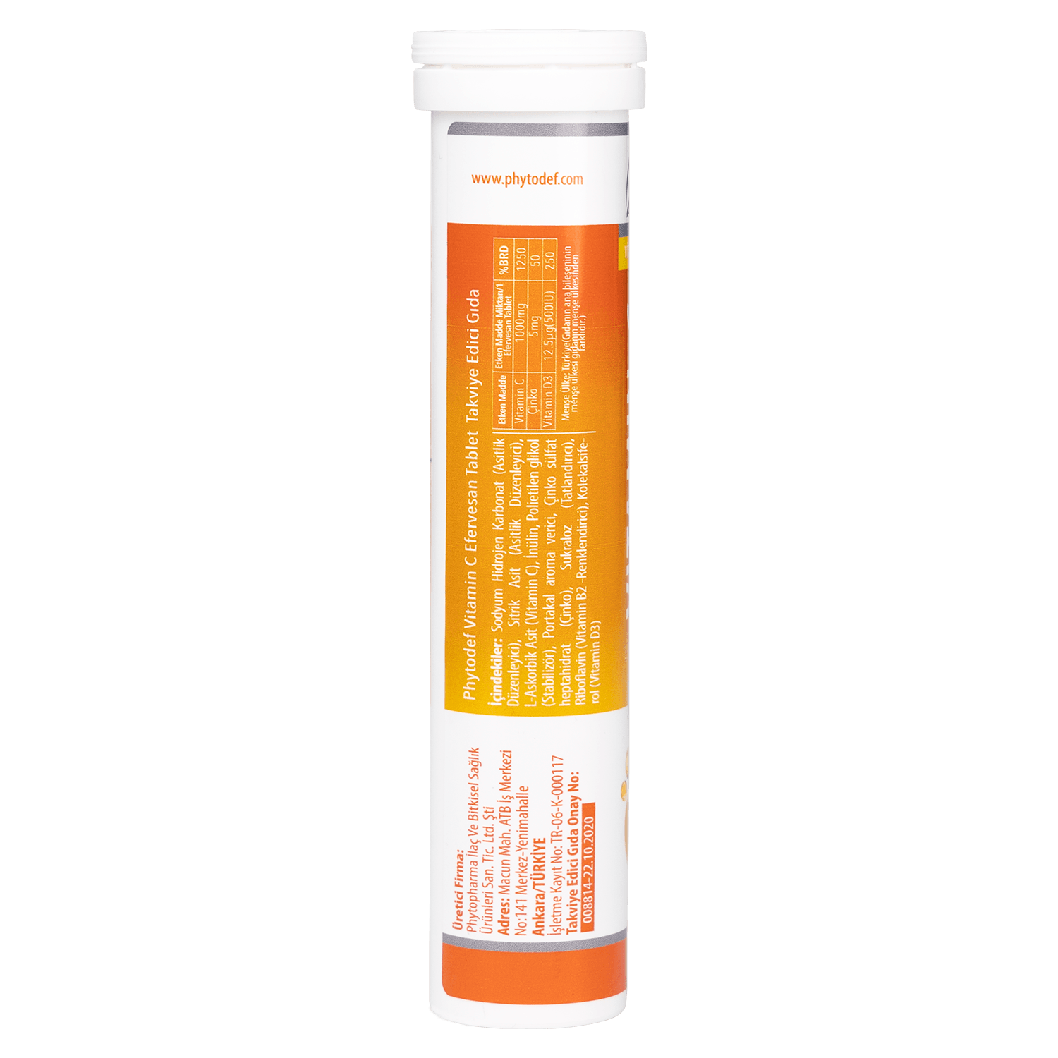 Vitamin C Efervesan Tablet - 20 Adet X 5 Adet (Portakal Aromalı)