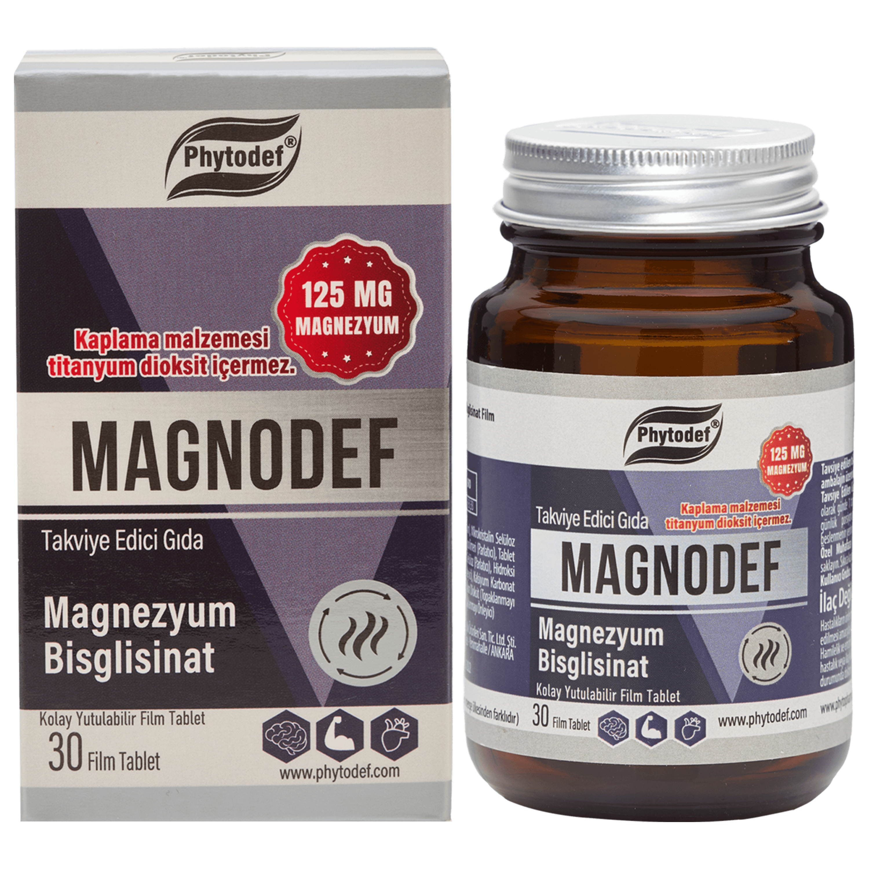 Magnodef Magnezyum Bisglisinat - 30 Tablet