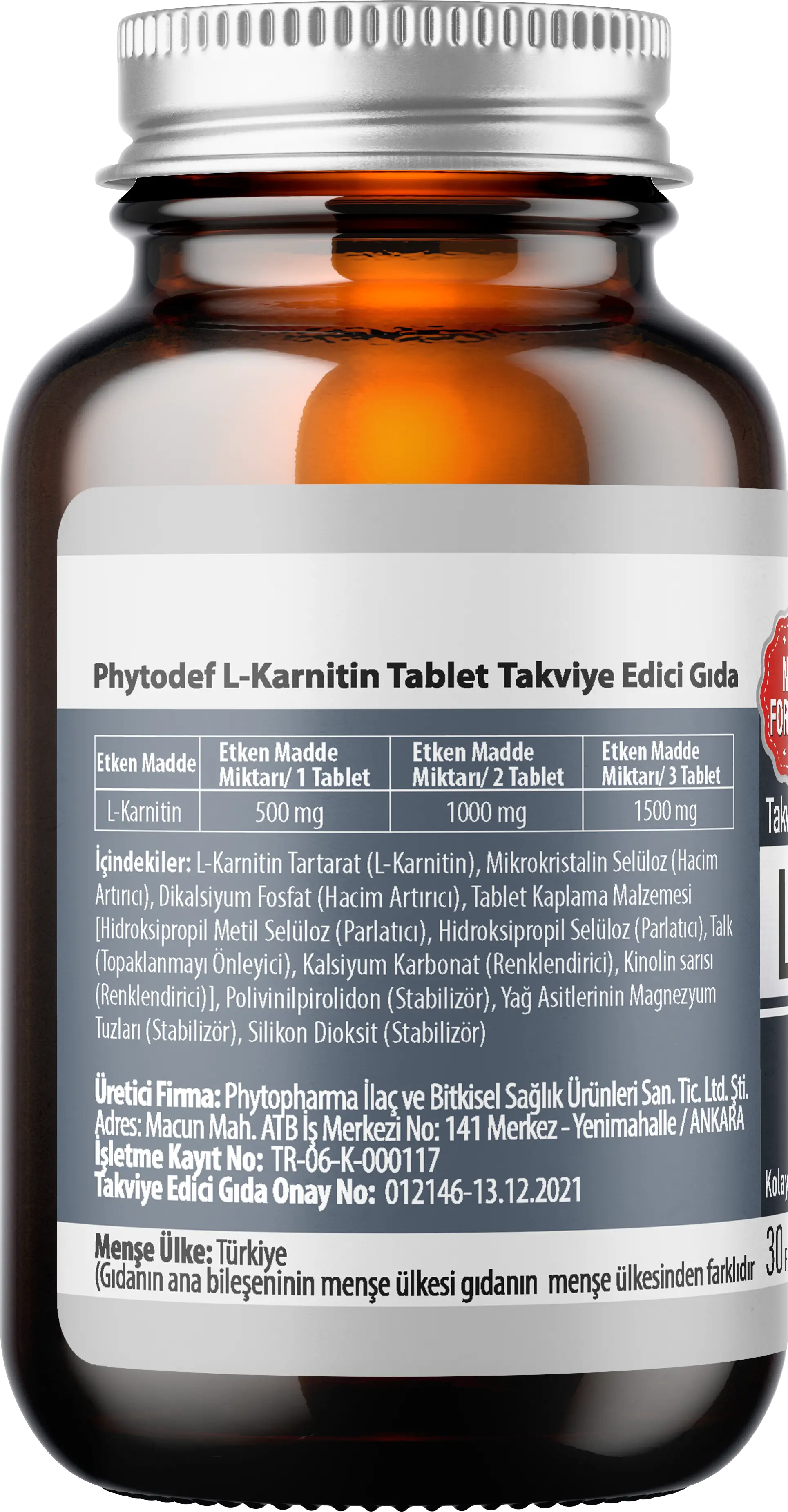 l carnitine içindekiler L-Karnitin Daily Optimization
