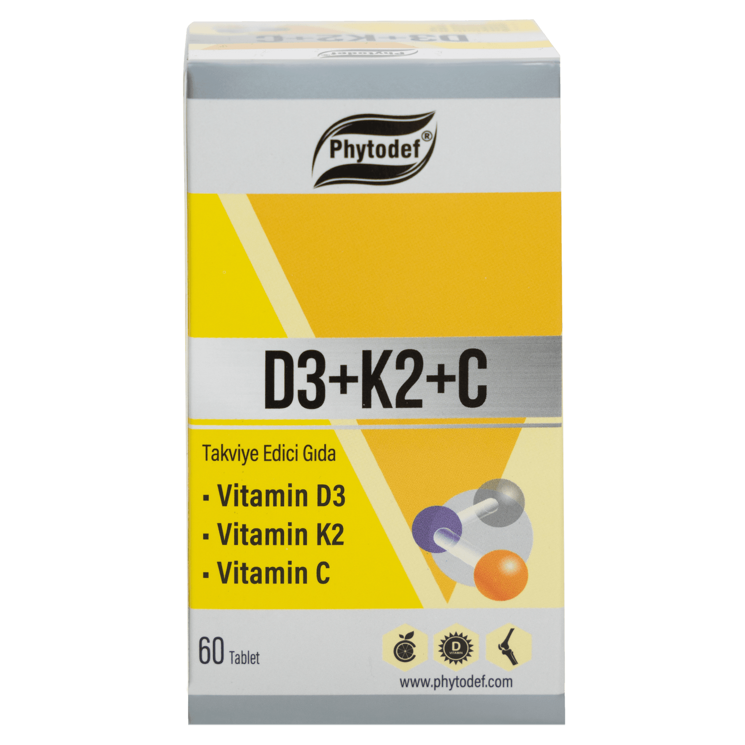 Demir + Folik Asit + Vitamin B12 + Vitamin C - 30 Tablet & D3 + K2 + C - 60 Tablet