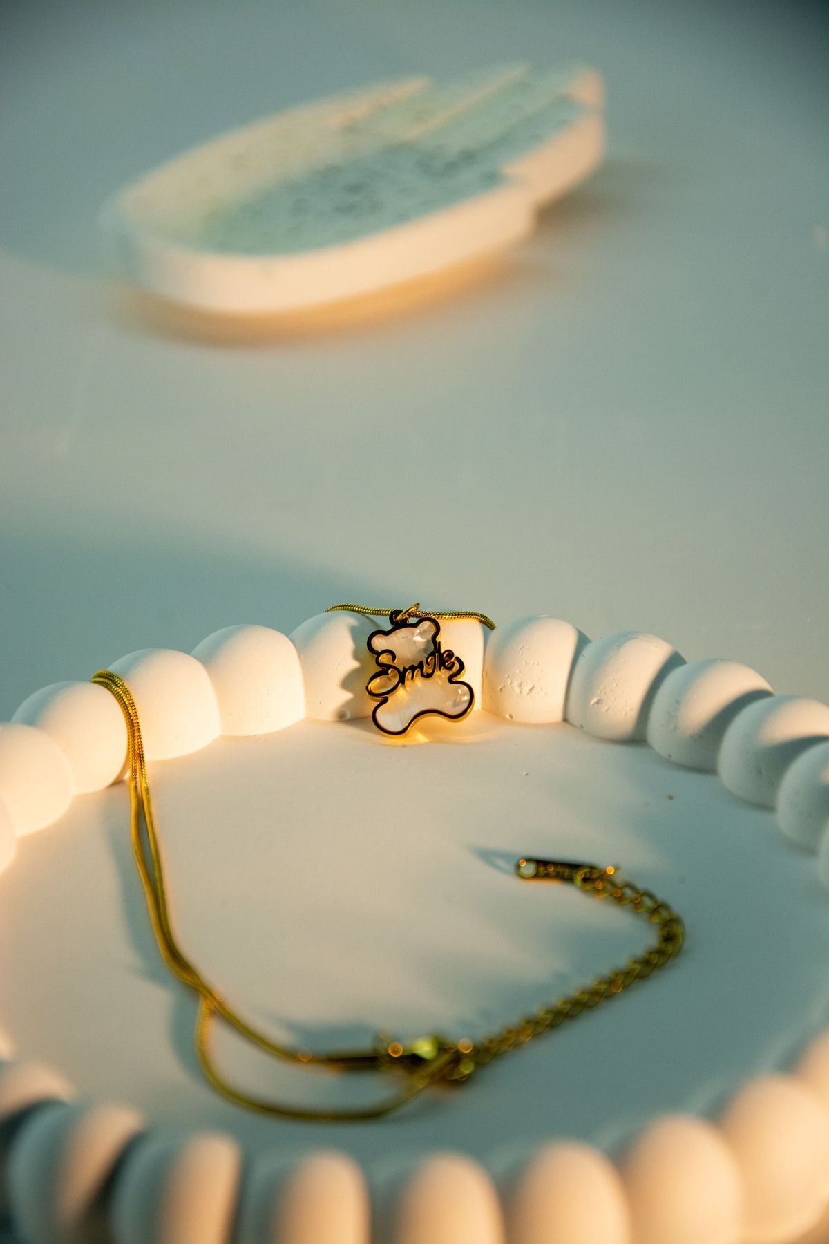 Çelik Ayıcık Smile Kolye