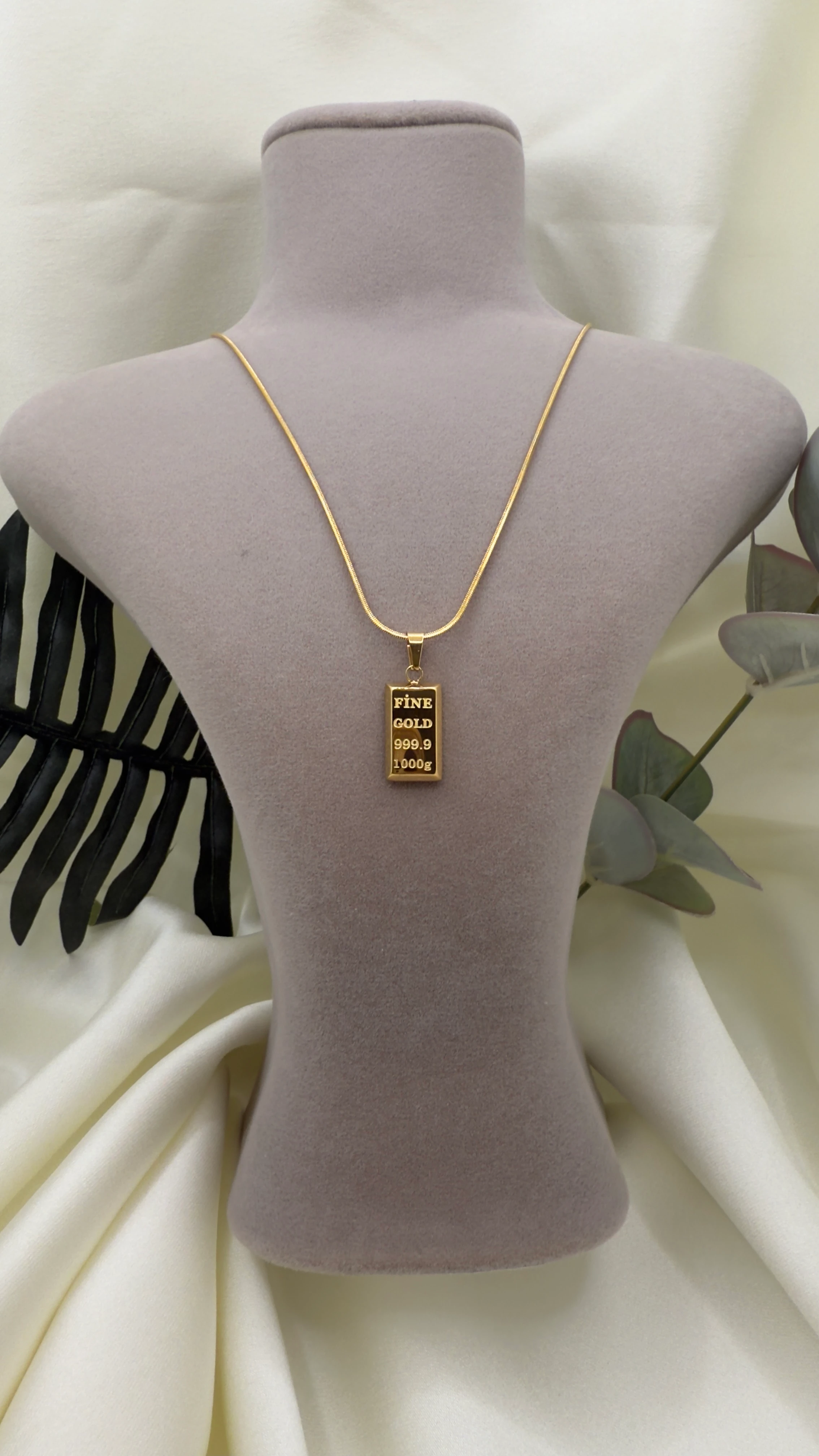 ÇELİK 14K KÜLÇE MODEL KOLYE 