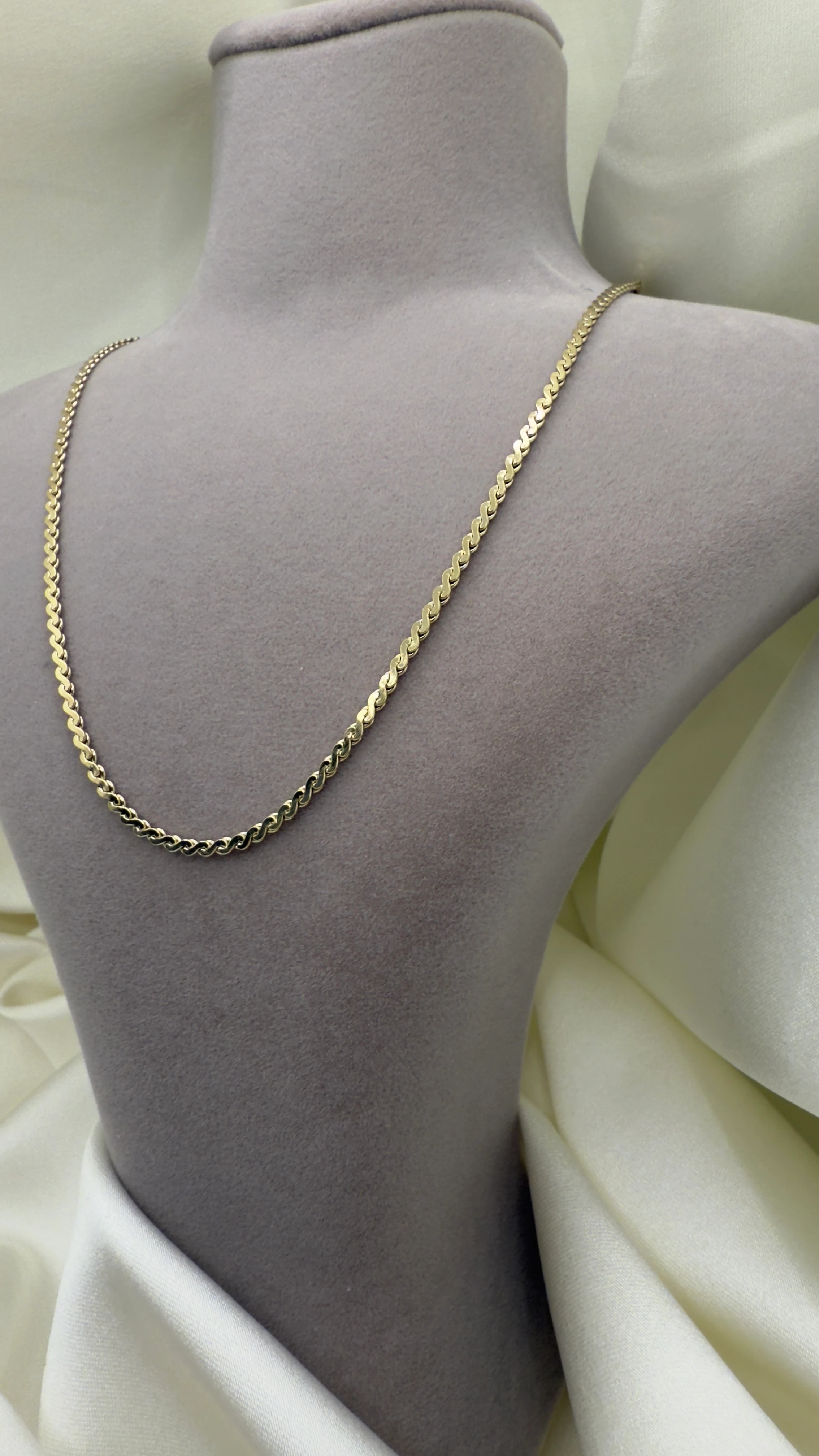 XUPİNG 14K PİRİNÇ YASSI ZİNCİR MODEL KOLYE 