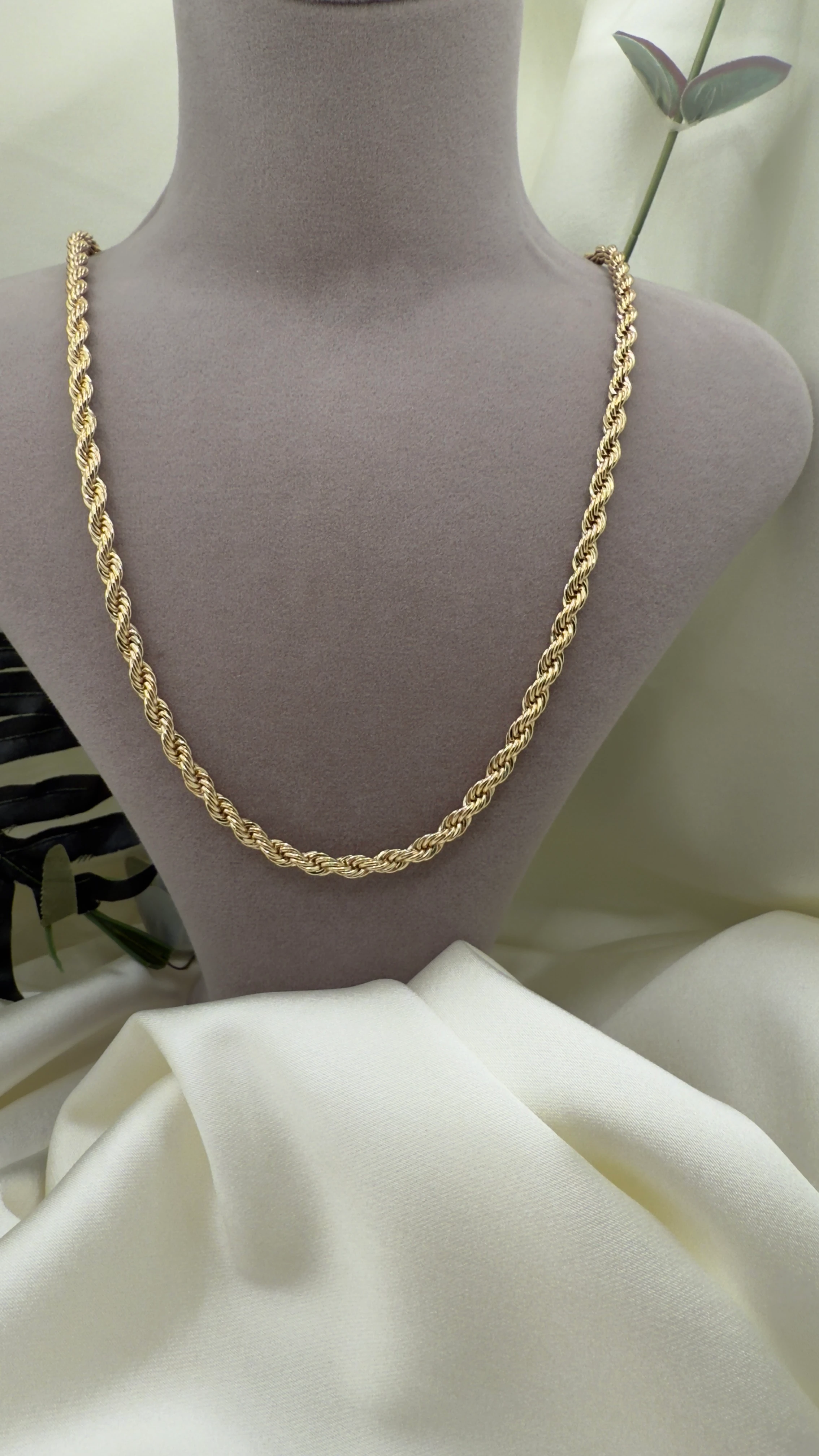 XUPİNG 14K BURGU ZİNCİR KOLYE (53 cm)