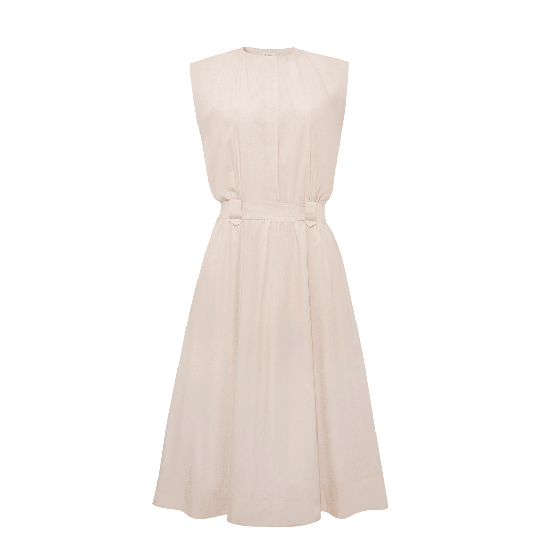 ELBİSE NO22 POPLİN MAXİ - Krem