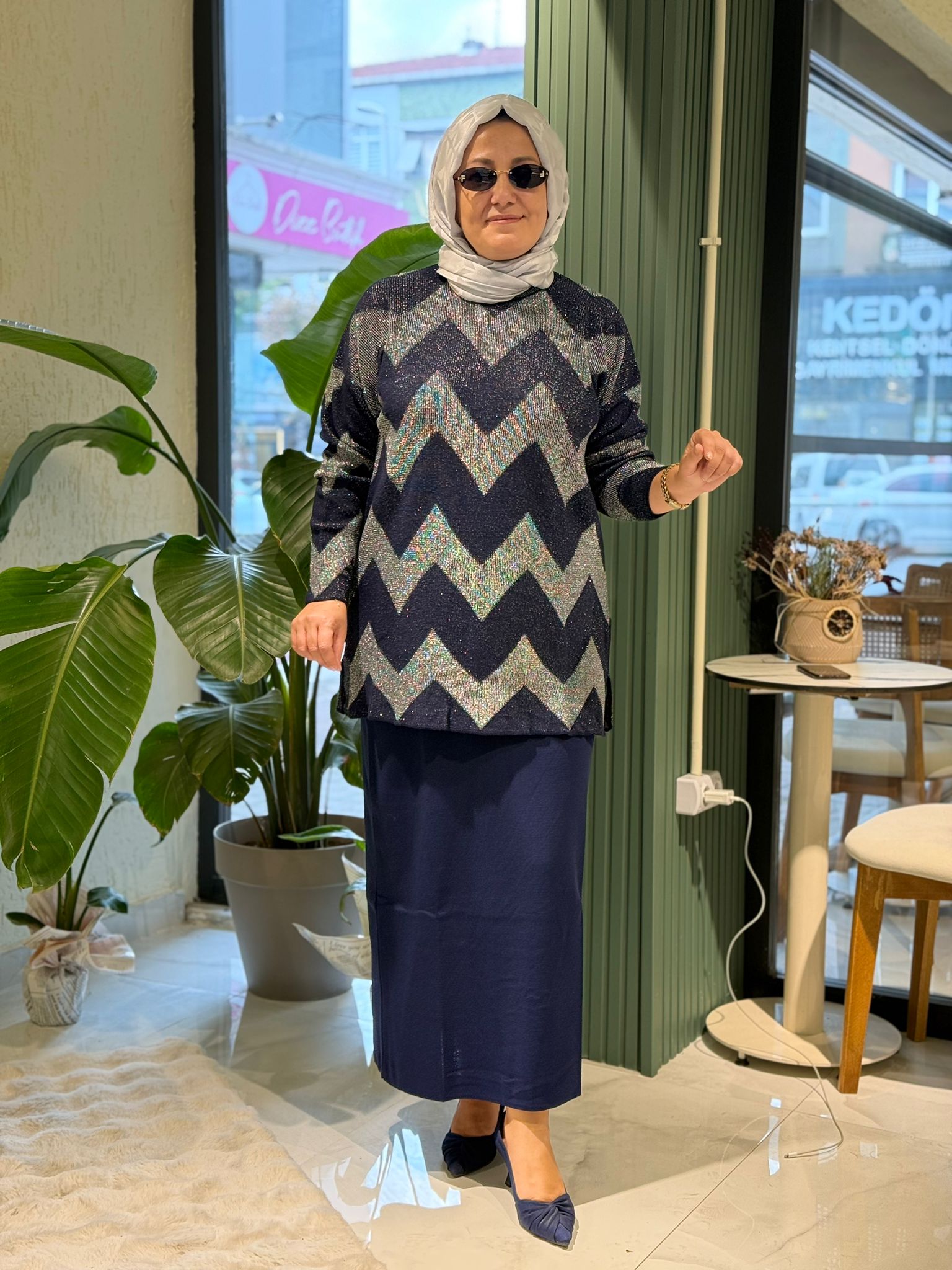 Zikzak Desenli Tunik