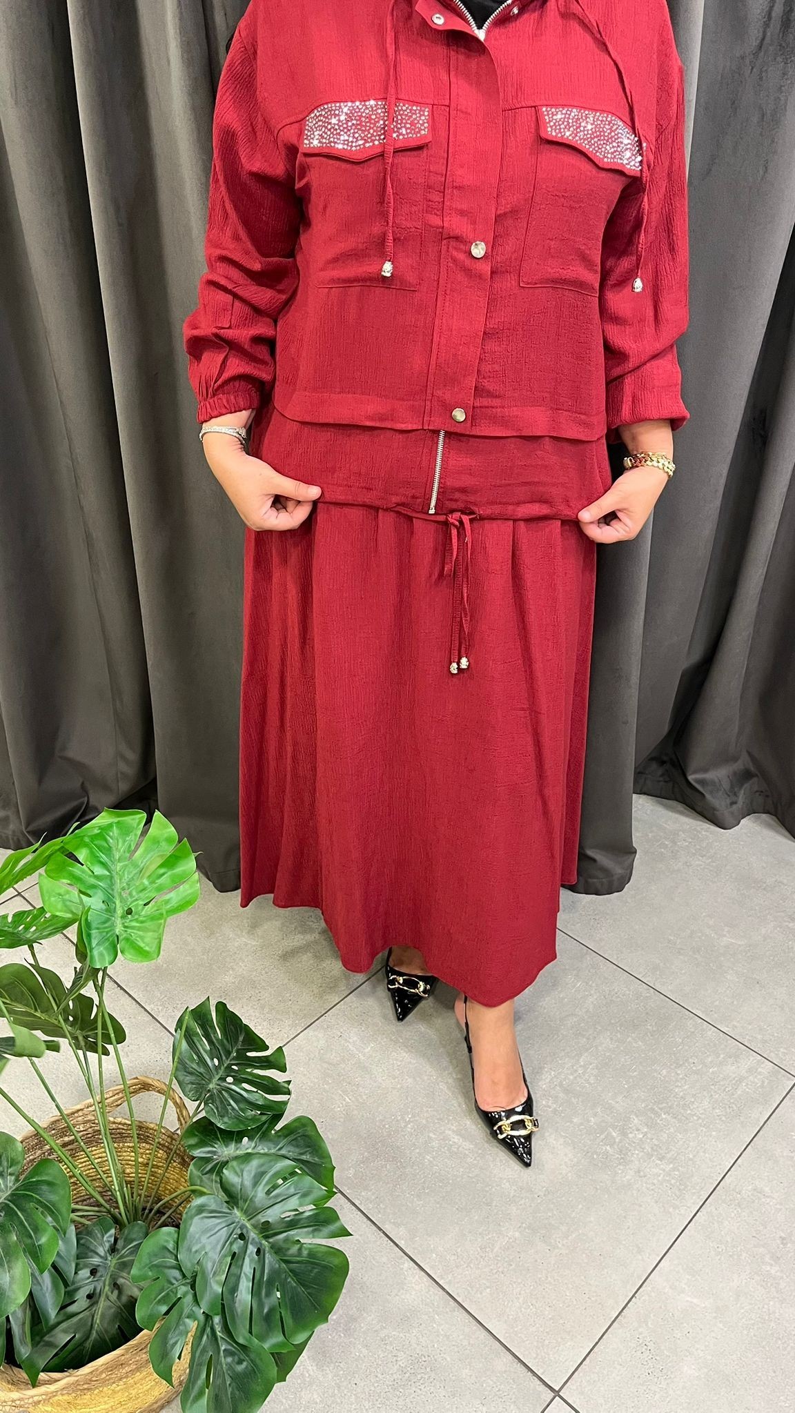 Diamond Takım Bordo