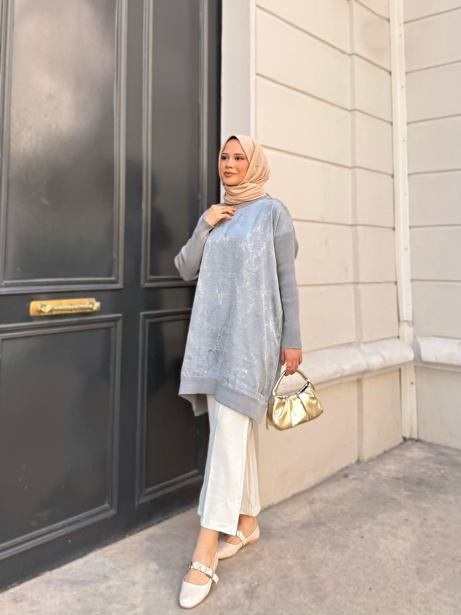 Şimşek Tunik Gri