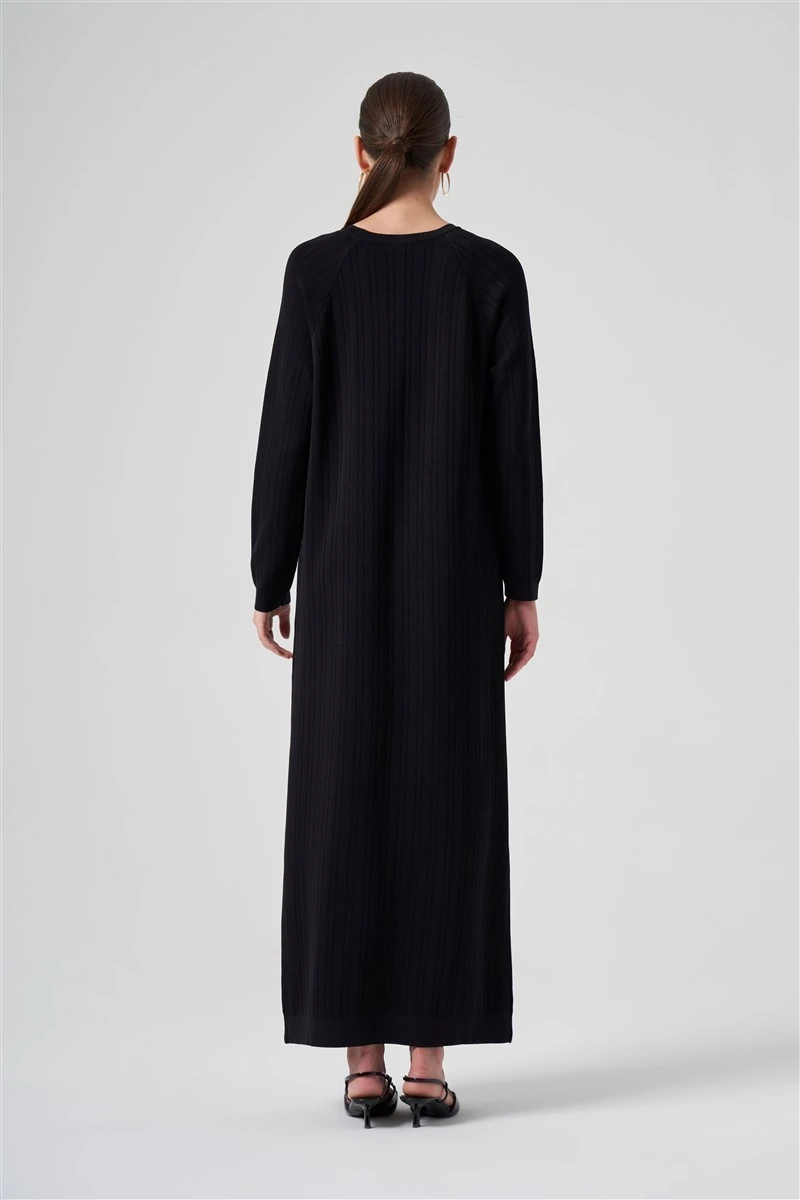 Balon Kol Elbise Nuss-Siyah