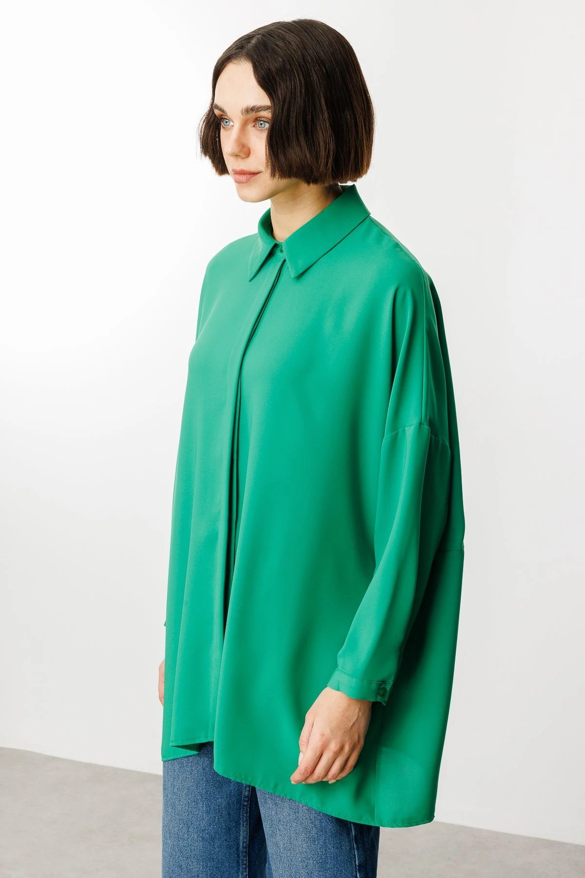 Oversize Gömlek Yeşil
