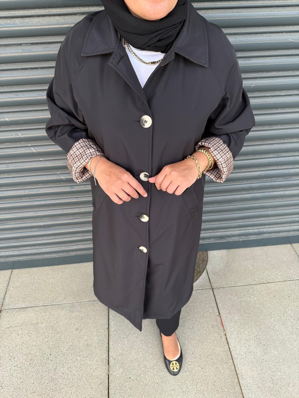 Siyah Trench Coat