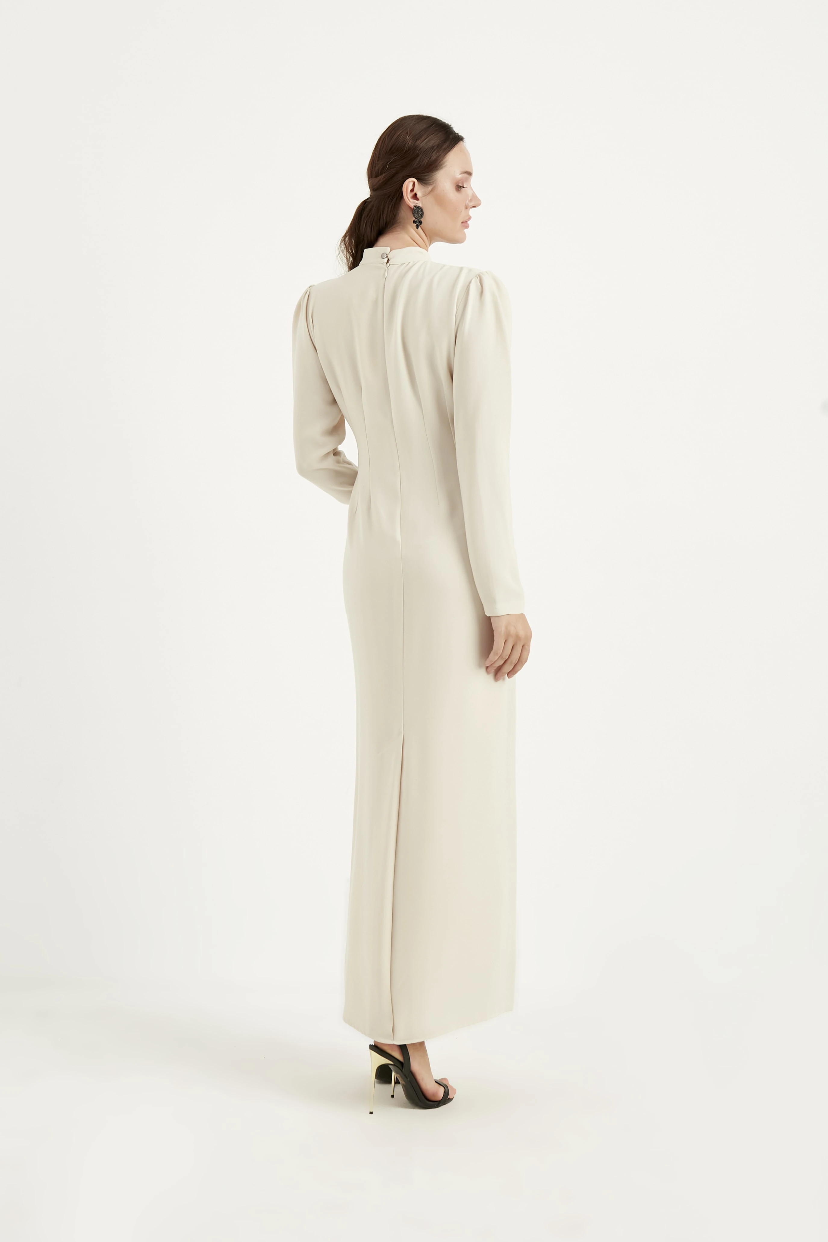 AKASYA-TAŞLI KREP ELBİSE