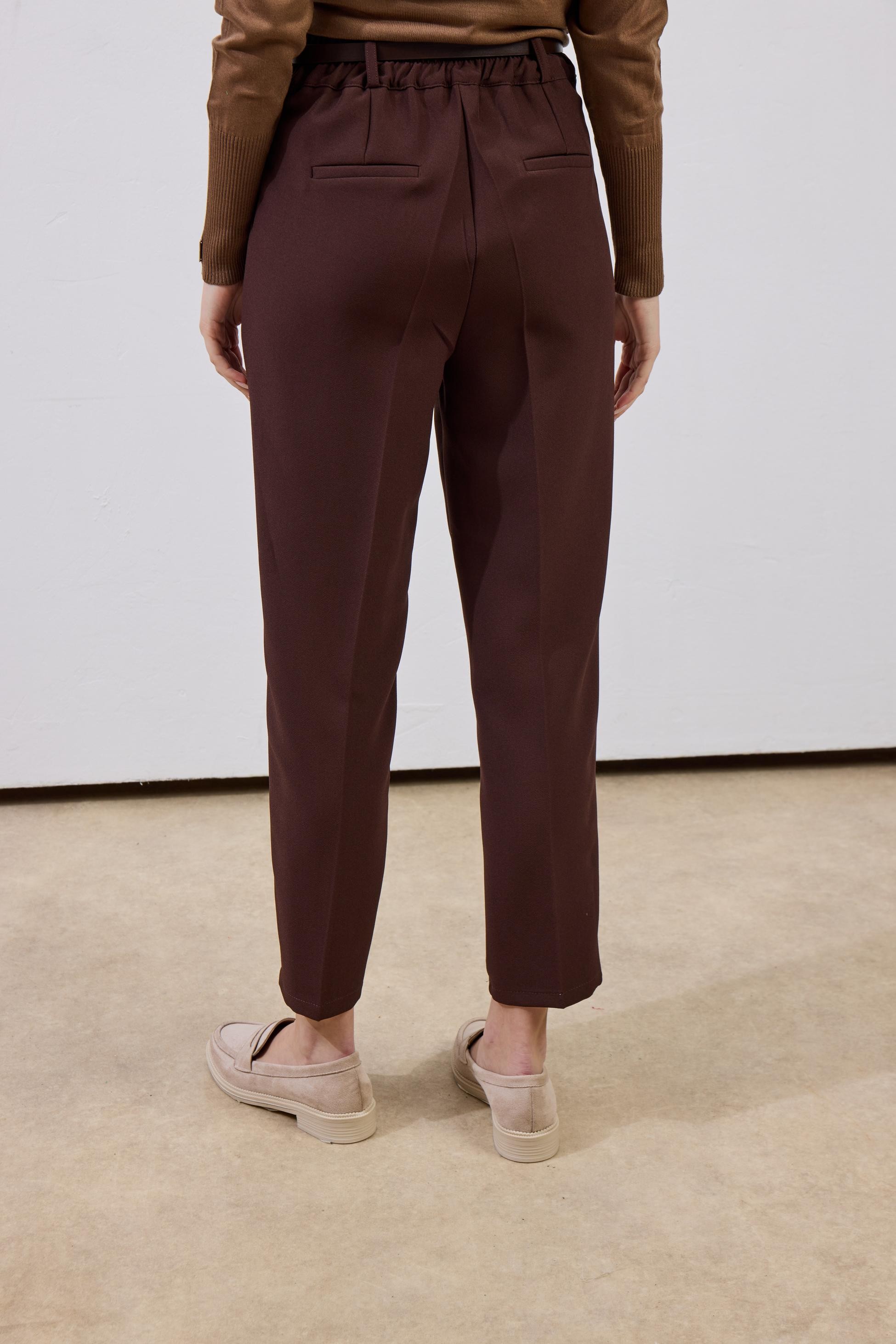 Kemerli Pantolon Kahve